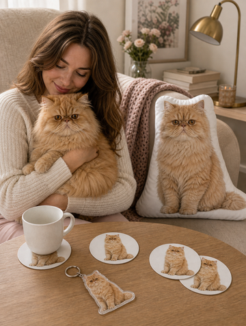 Double-Sided Custom Persian Cat Pillow Bundle