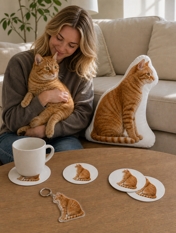 Double-Sided Custom Tabby Cat Pillow Bundle